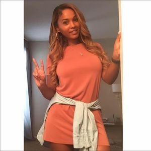 Orange T shirt dress Size Medium